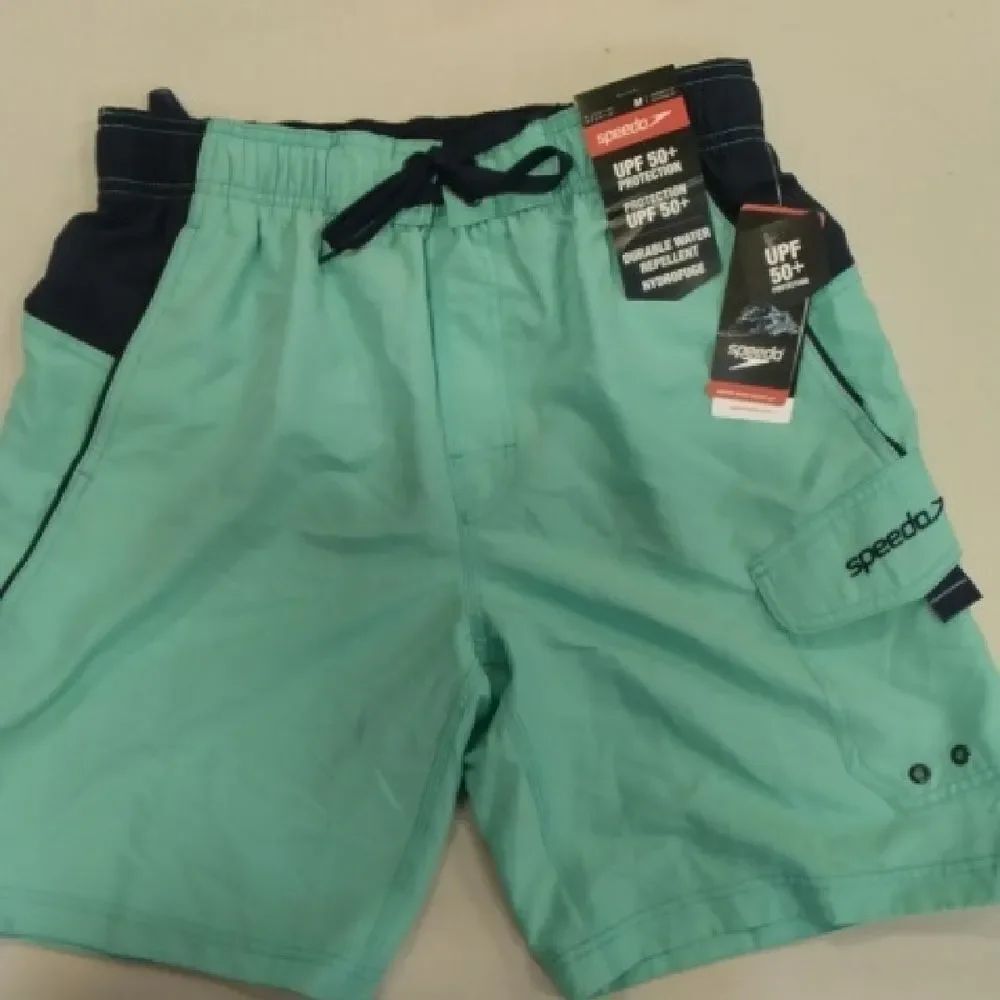 Speedo Men's Swim Trunks - Aqua and Navy